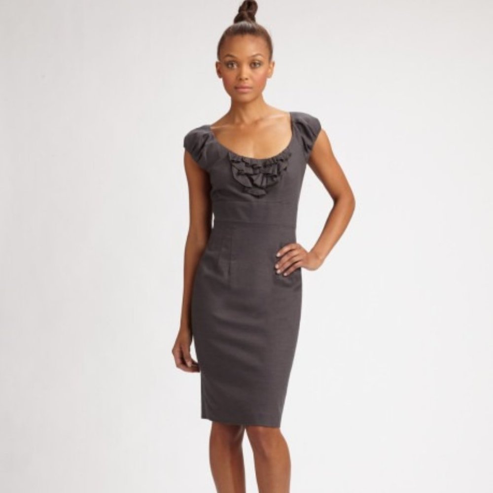 Rebecca Taylor Grey Sheath Dress Size 6